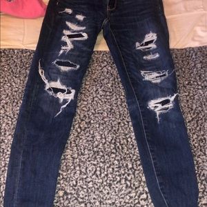 american eagle ripped stretch jeans